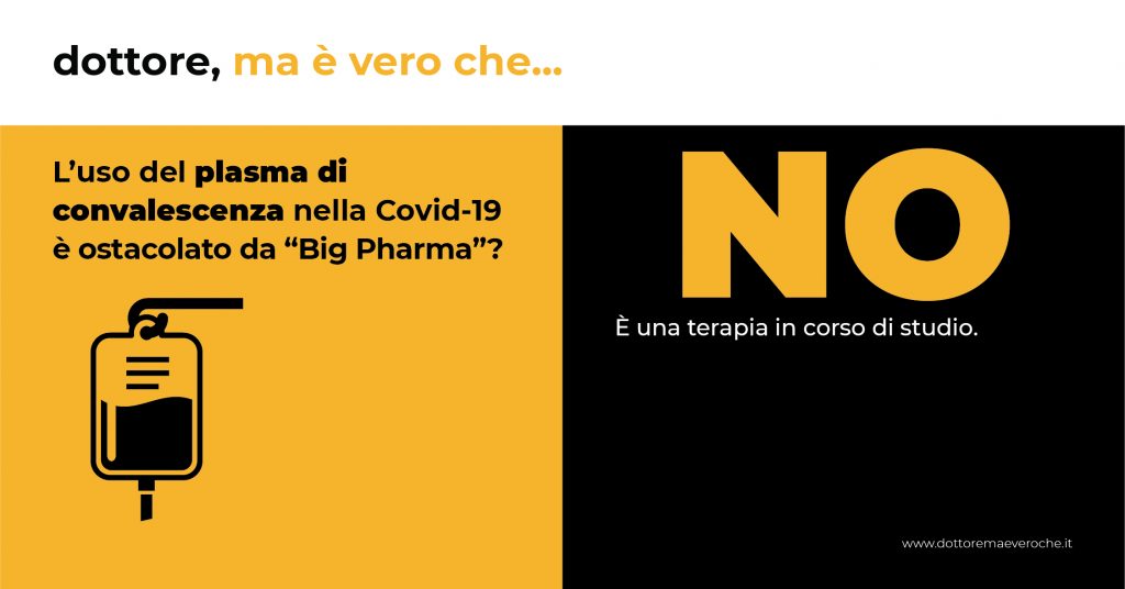 card uso plasma di convalescenza nella Covid19 ostacolato Big Pharma