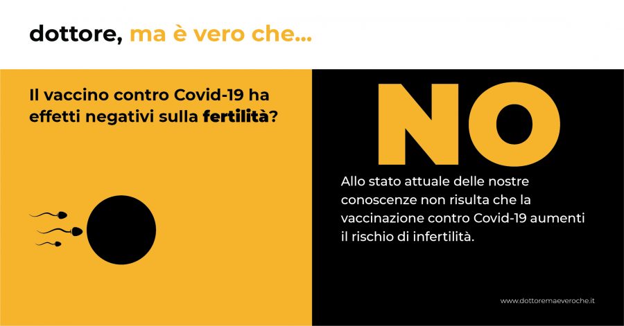 Card: Il vaccino contro Covid-19 ha effetti negativi sulla fertilità